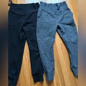 2 maternity fleece warm thick jogger pants